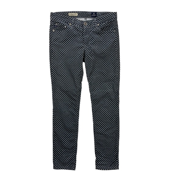 AG Adriano Goldschmied Stevie Ankle Corduroy Polka Dot Pants Women's Size 28R - Picture 1 of 14